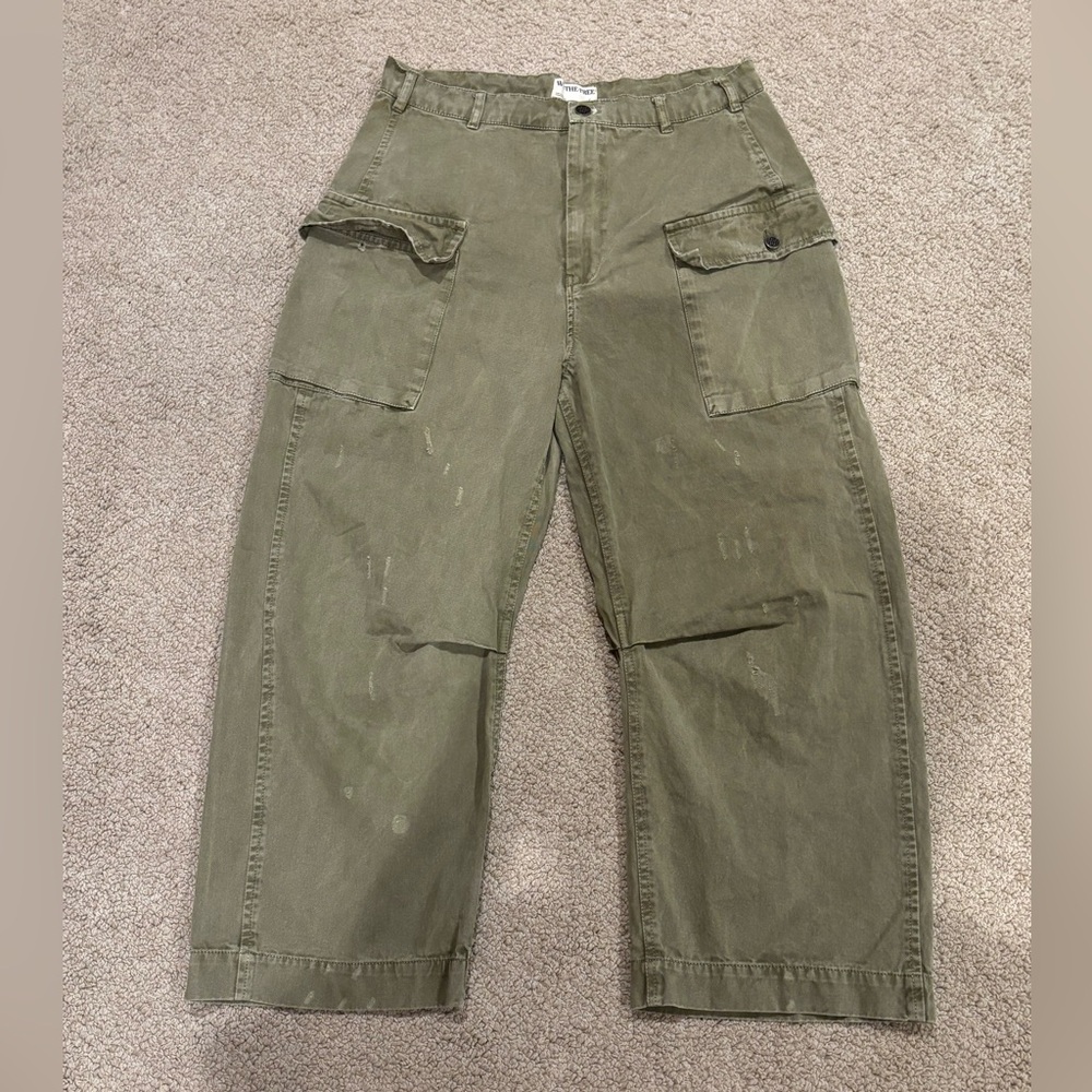 We The Free Green Cargo Pants Barrel Fit